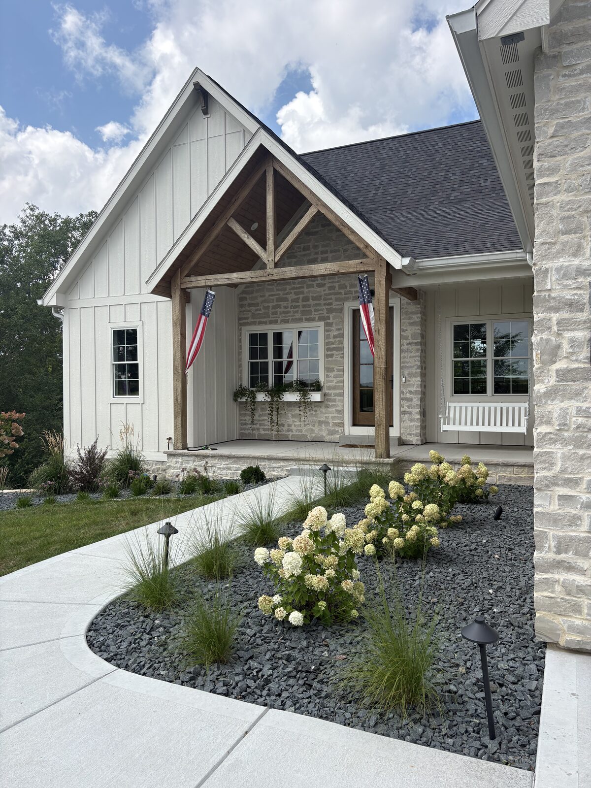 White Oak, Iowa — covered front entry
