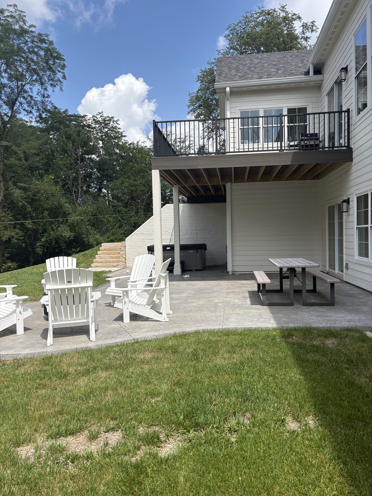 White Oak, Iowa — rear deck and patio
