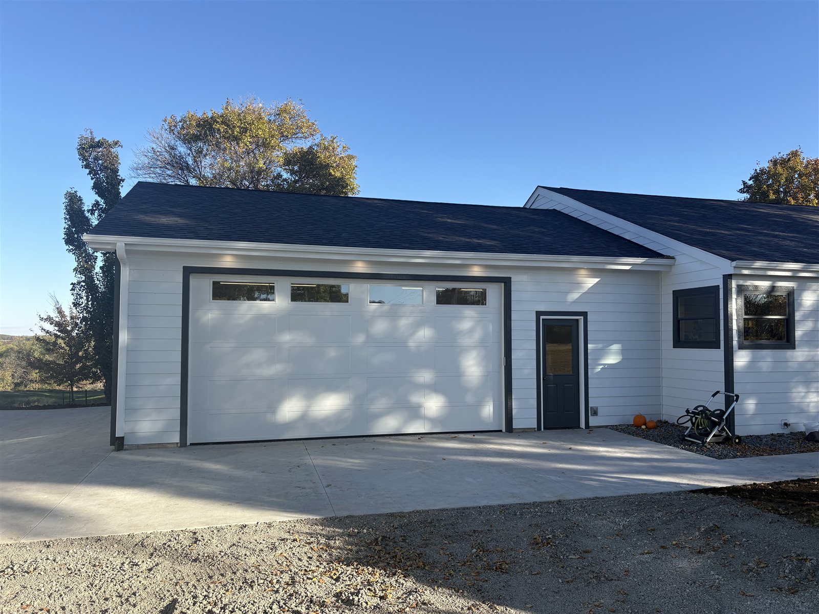 Earlham, Iowa — renovated garage exterior