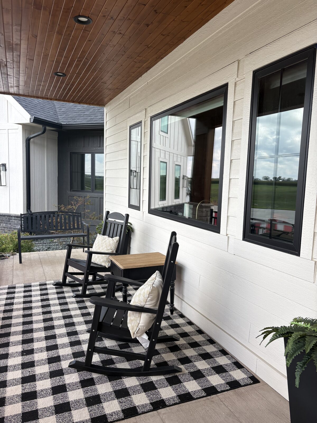White Oak, Iowa — covered porch detail